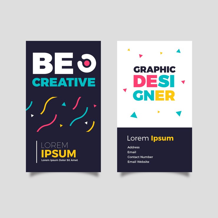 Free Vector funny graphic designer business card template