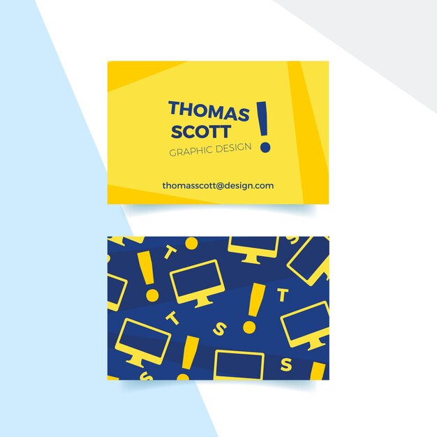 Free vector funny graphic designer business card