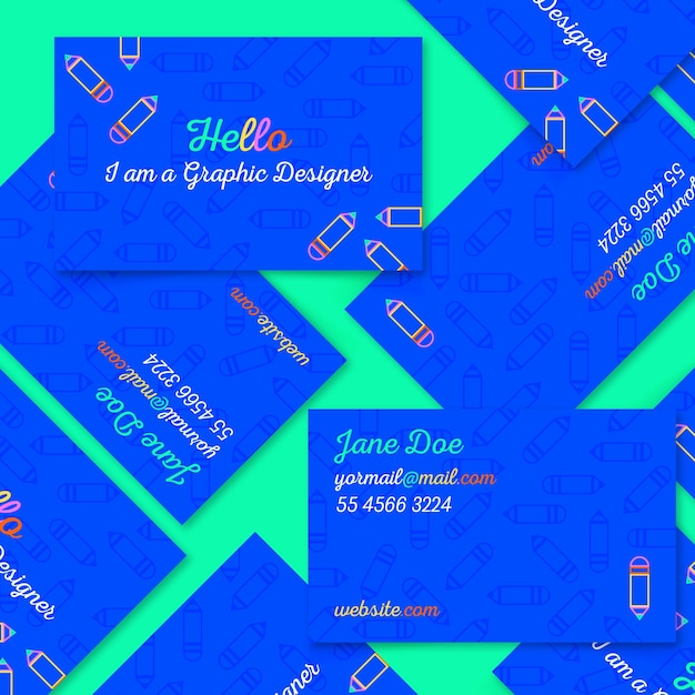 Free vector funny graphic designer business card