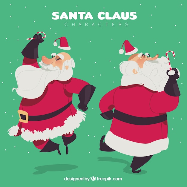 Free vector funny hand drawn santa claus character