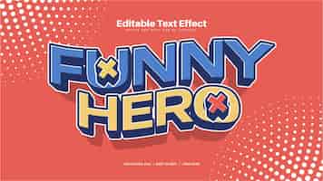 Free vector funny hero text effect