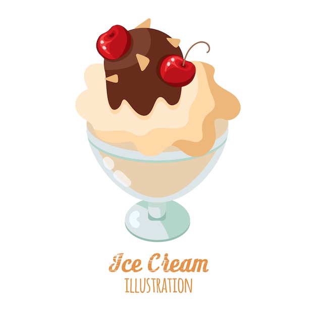 Free vector funny ice cream background.