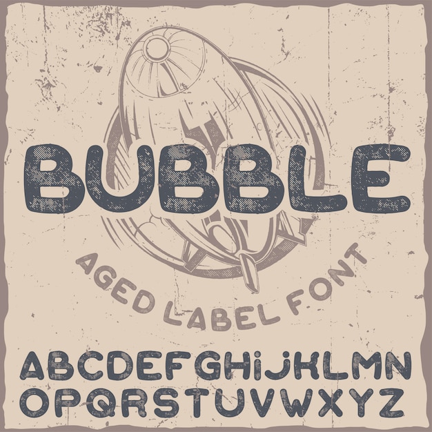 Забавный шрифт с названием bubble.