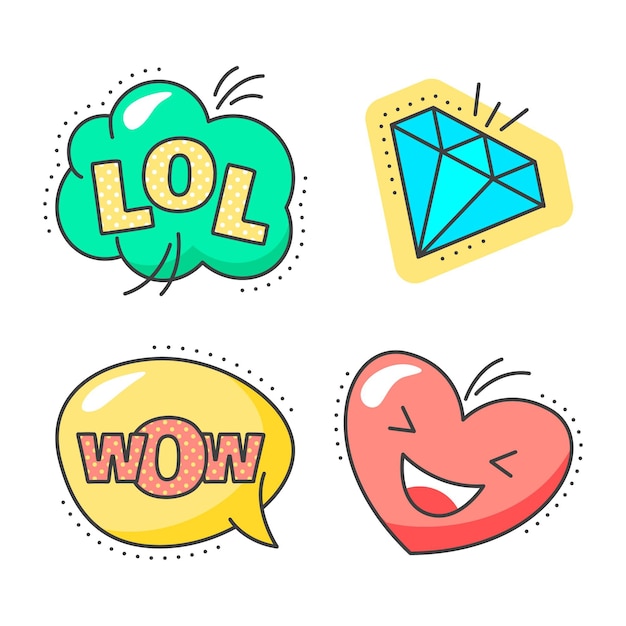 Funny lol stickers concept