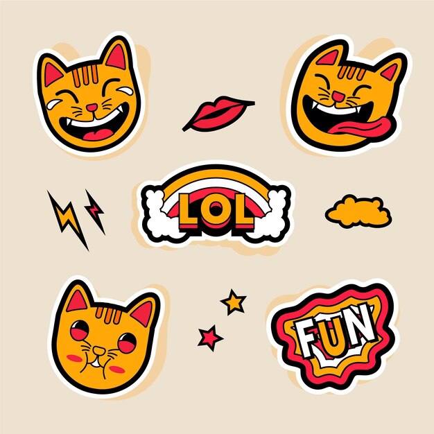 Funny lol stickers concept