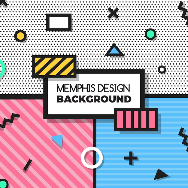 Free vector funny memphis background