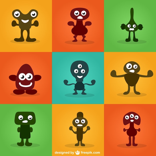 Free vector funny monster collection