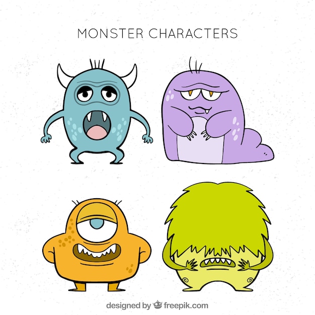 Funny monster design set