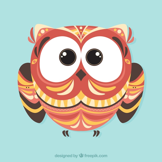 Funny owl in flat design