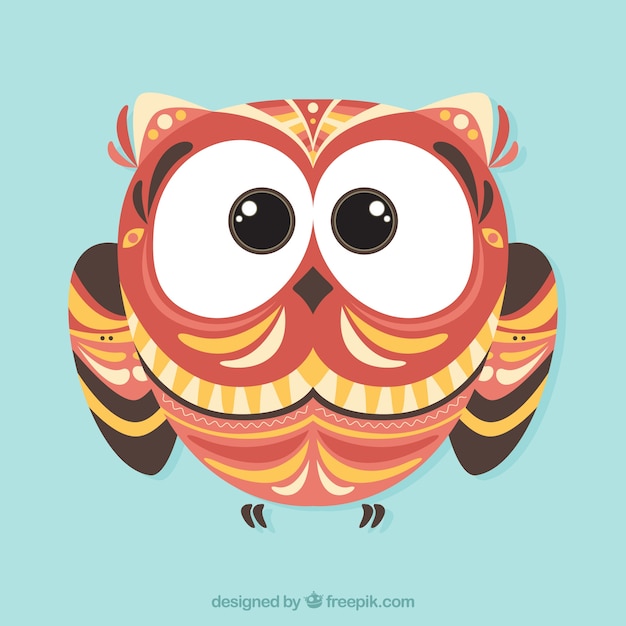 Free vector funny owl in flat design