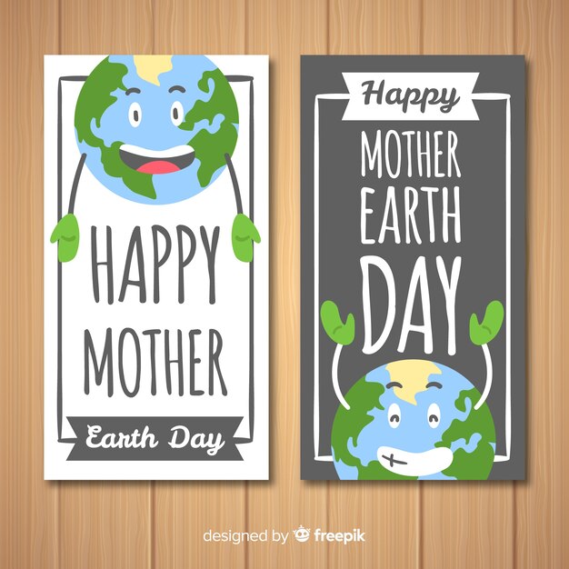 Funny planet mother earth day banner