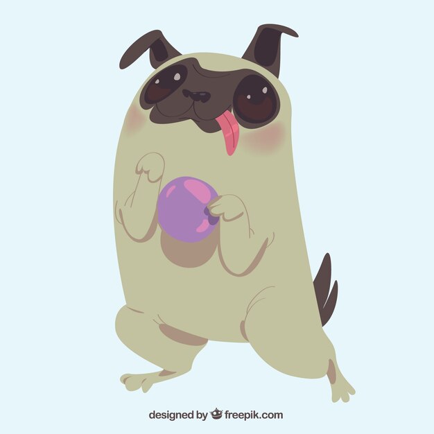 Funny pug background