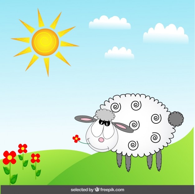 Free vector funny sheep illustration