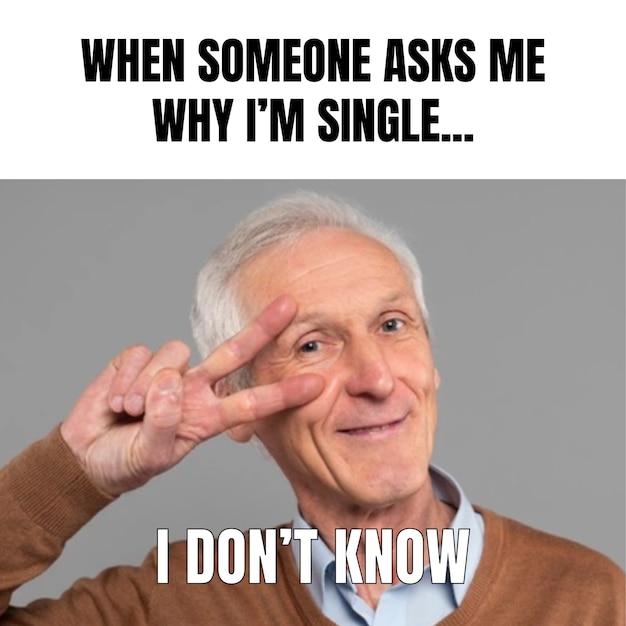 Vettore gratuito meme divertente del giorno della consapevolezza dei single