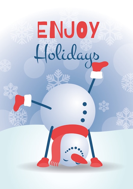 Funny snowman card