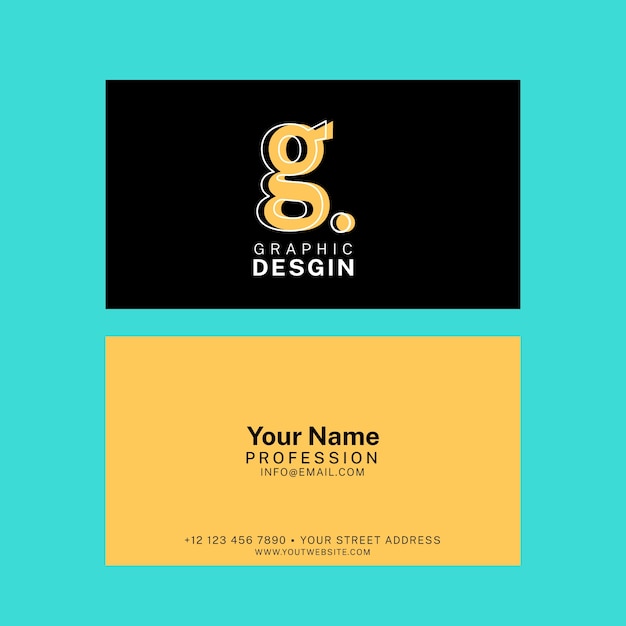 Free vector funny template graphic designer business card