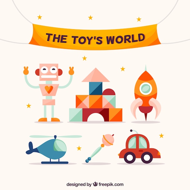 Free vector funny toys pack