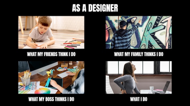 Free vector funny what they think i do design meme