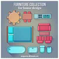 Free vector furniture collection for house design