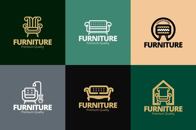 Furniture logo collection concept