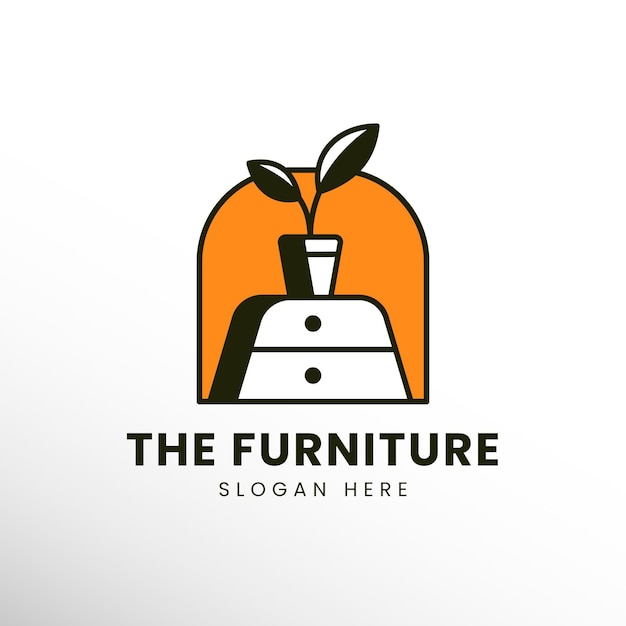 Free vector furniture logo concept