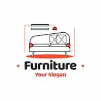 Free vector furniture logo concept