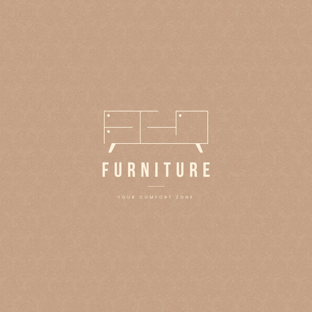 Free vector furniture logo concept