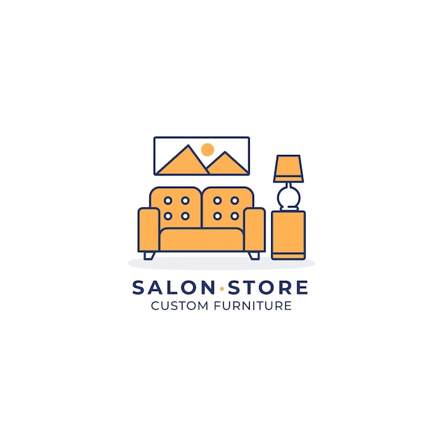 Free vector furniture logo concept