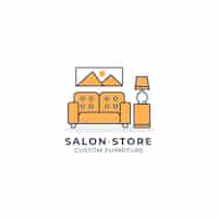 Free vector furniture logo concept