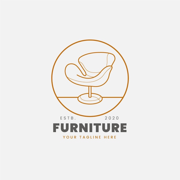 Free vector furniture logo concept