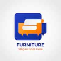 Free vector furniture logo concept