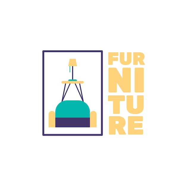 Free vector furniture logo template