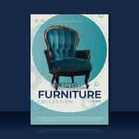 Free vector furniture poster template