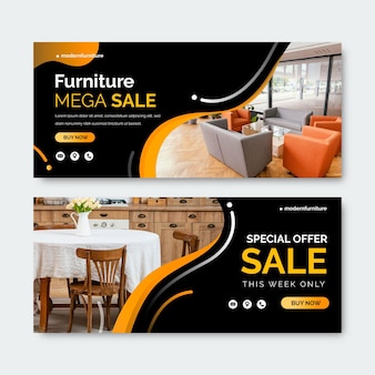 Furniture sale banner template