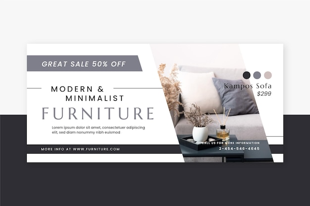 Furniture sale banner template