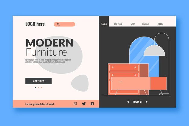 Furniture sale landing page