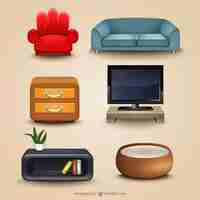 Free vector furniture set