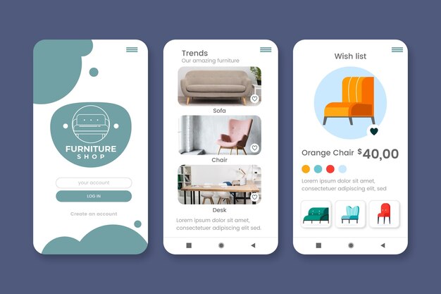 Furniture shopping app collection