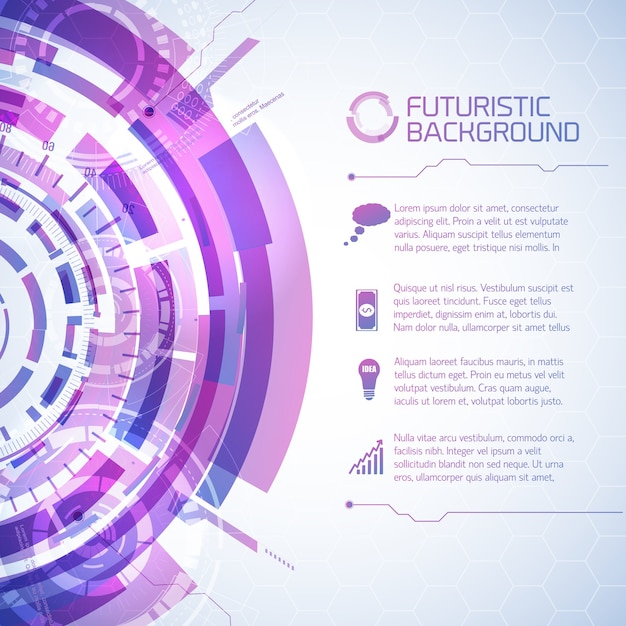 Fururistic elements info background