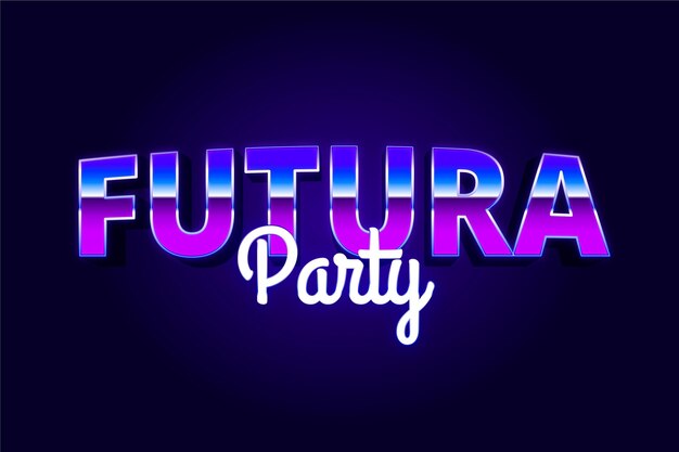 Futura party text effect