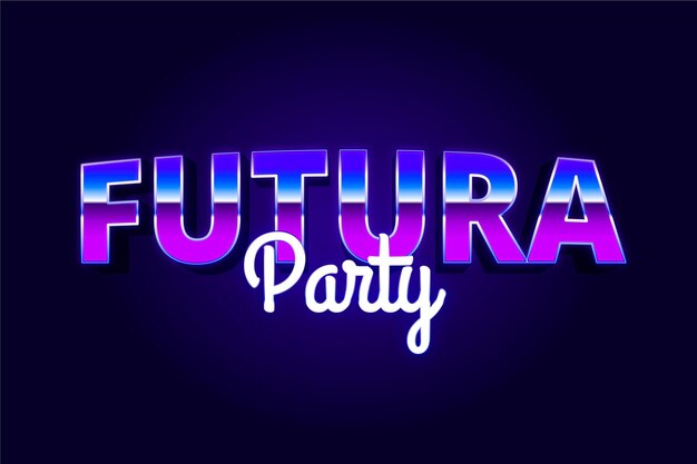 Текстовый эффект Futura party