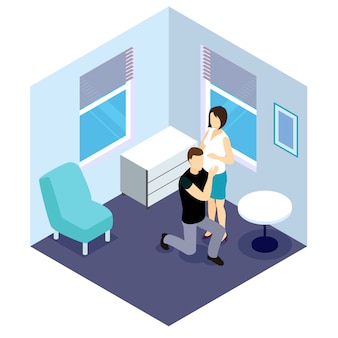 Future parents isometric design