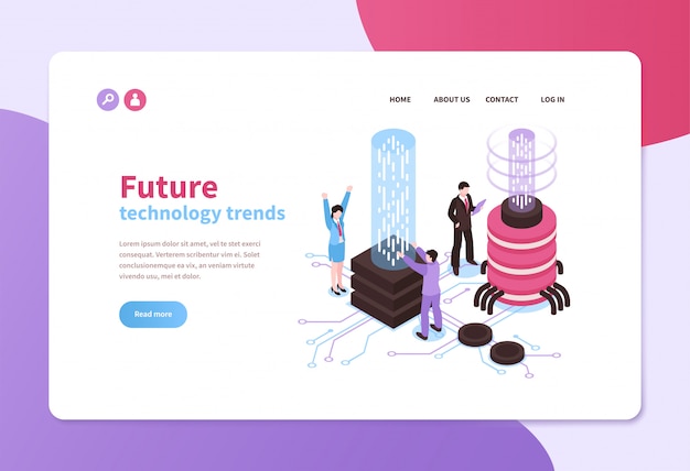 Future technology trends landing page template