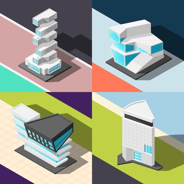 Free vector futuristic architecture  concept