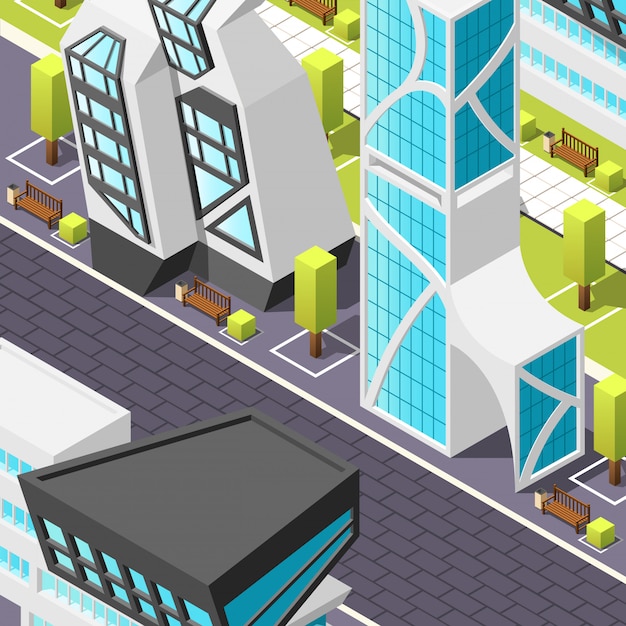 Futuristic Architecture Isometric  