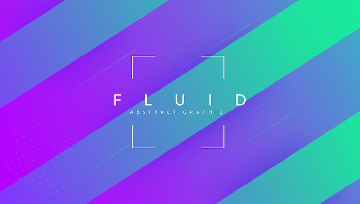Free Vector futuristic banner wavy landing page violet plastic flyer crea