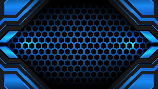 Free vector futuristic black and blue gaming background