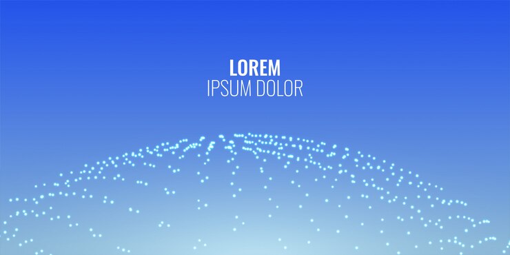 Free Vector futuristic blue background with particle sphere