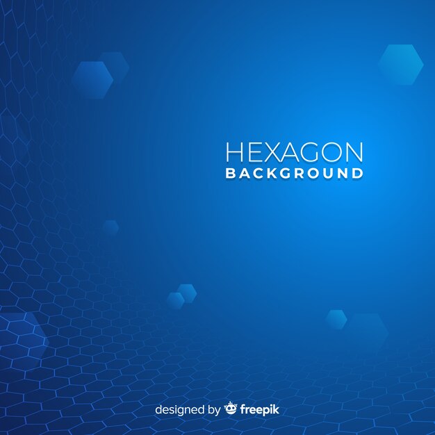 Futuristic blue hexagonal net background