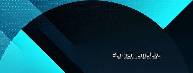 Free Vector futuristic blue stylish geometric business banner template